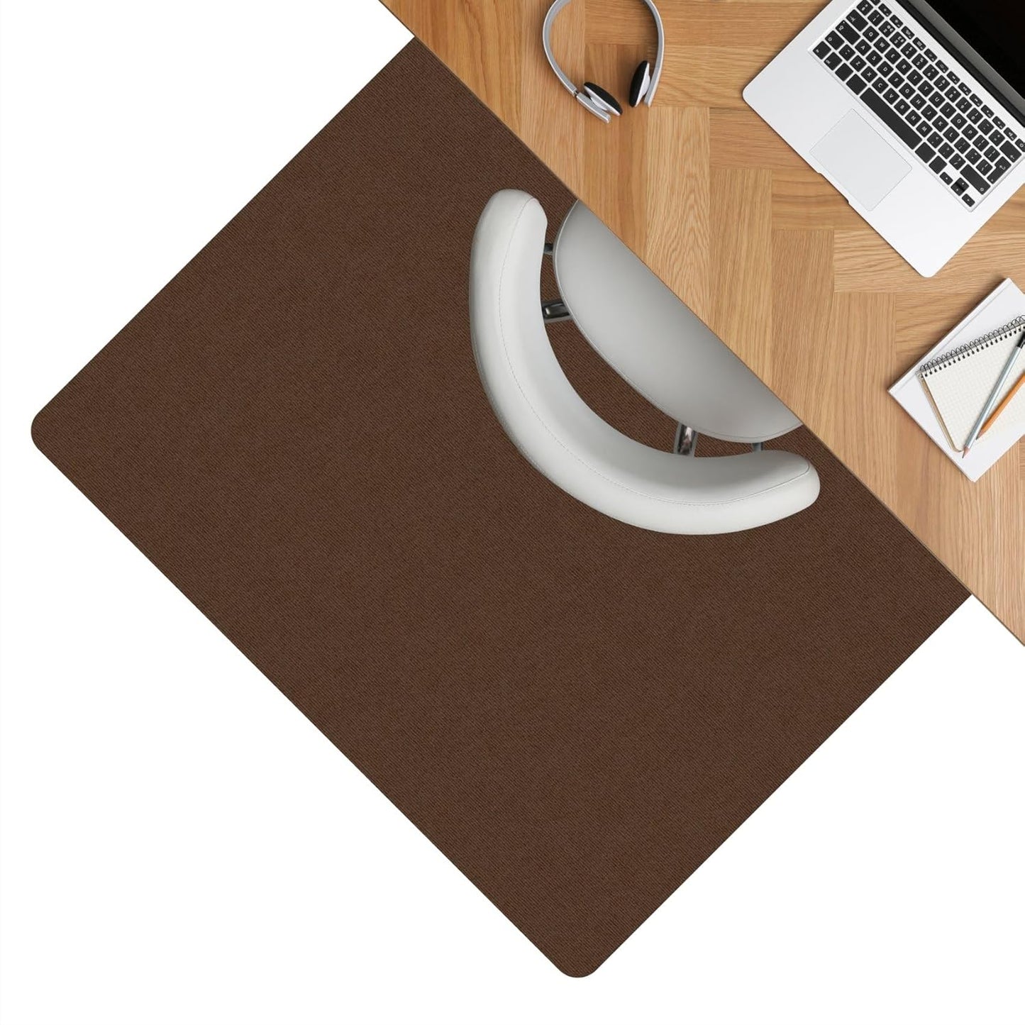 Selbsthaftende Bodenschutzmatte für Bürostuhl, 100 x 150 cm Schoko