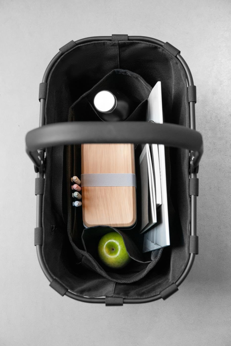 Carrybag mit Taschen-Organizer für Einkaufskorb, Leo Macchiato + Leo Macchiato