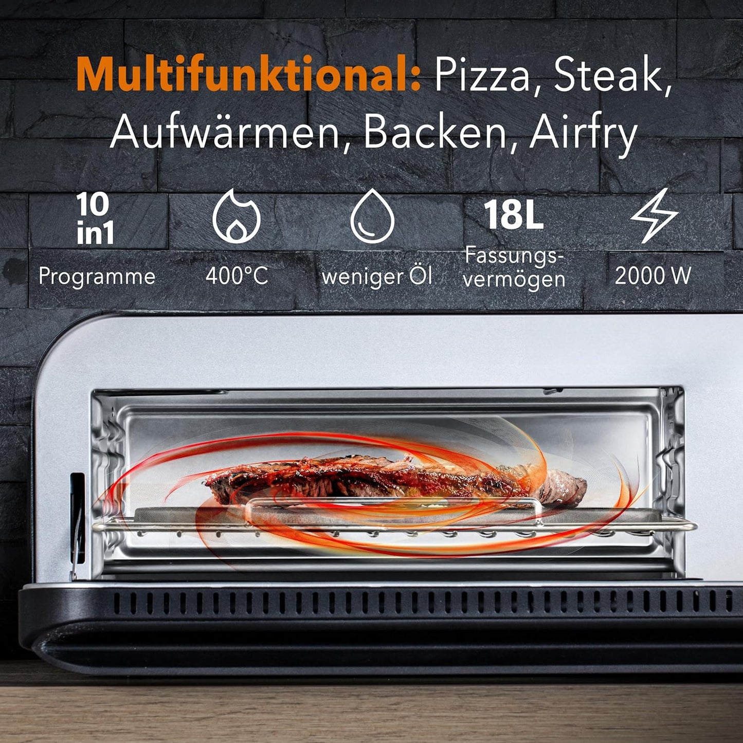 PizzaAirfryer400, Silber