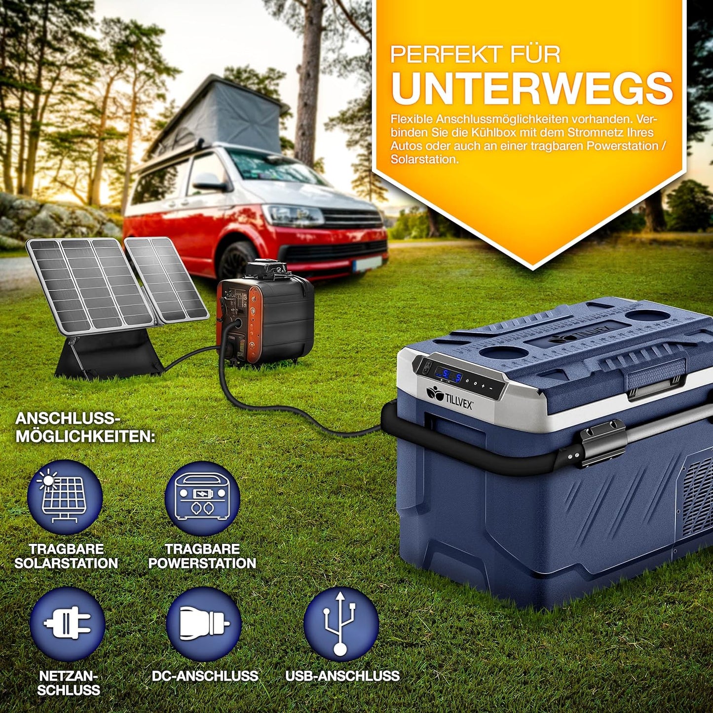 Elektrische Thermobox, 41 Liter Navyblau