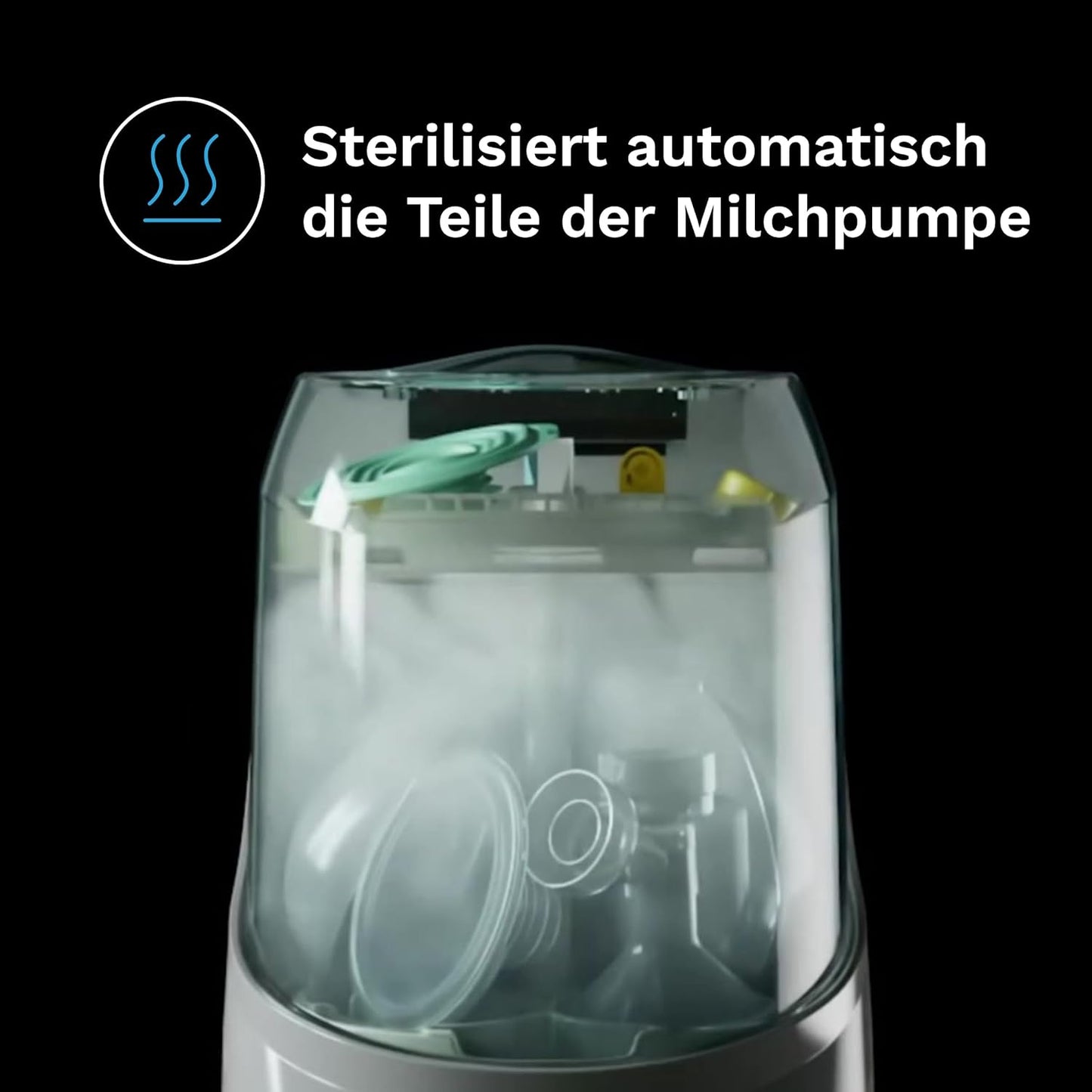 Automatischer Flaschenreiniger mit HEPA-Filter und Halterung für Pumpenzubehör