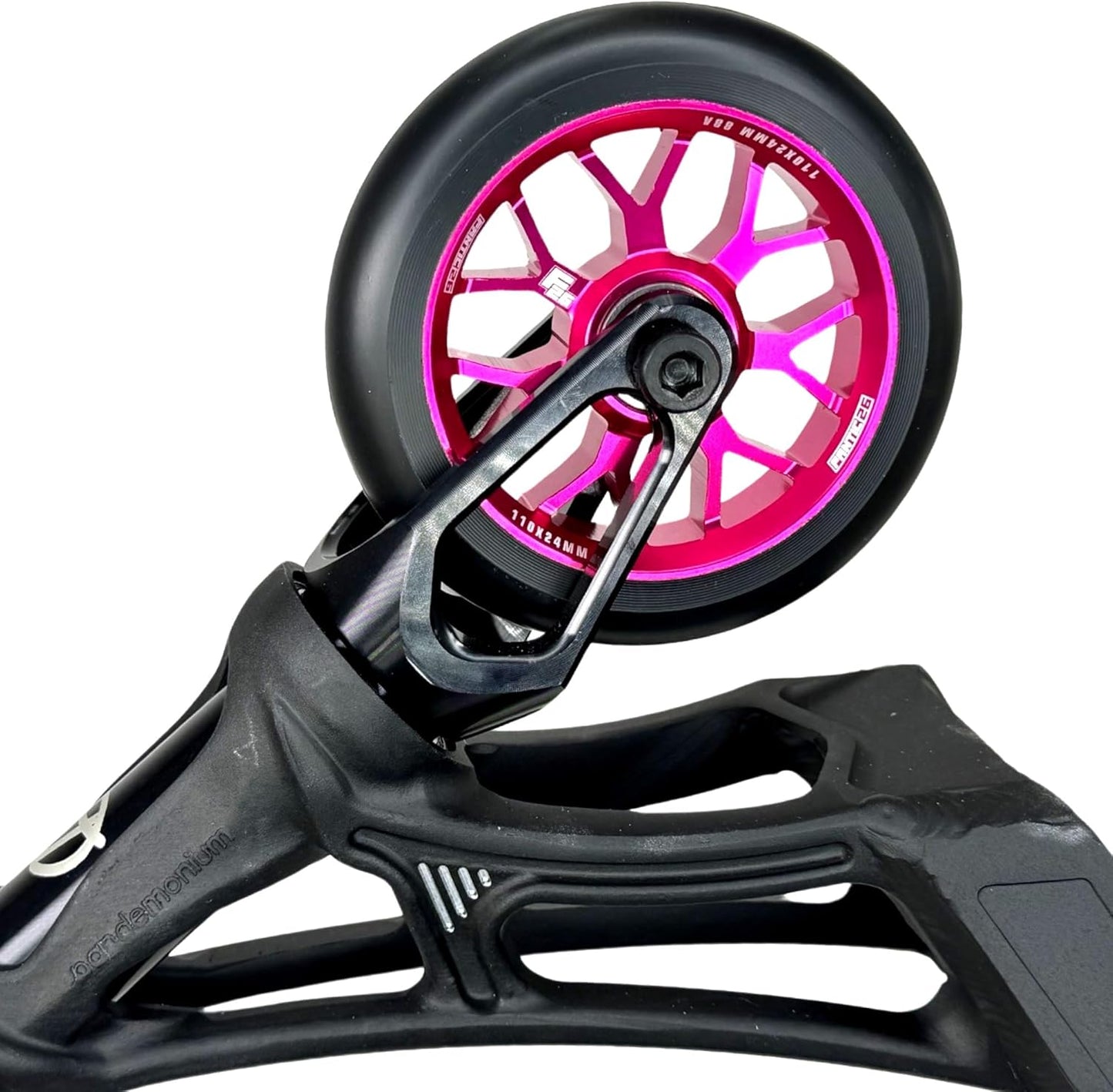 Stunt Scooter Freestyle Rad, 110mm, Pink//Pu Schwarz