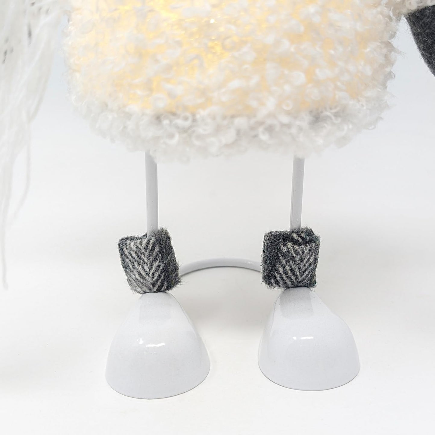 LED-Schneemann Dekofigur mit Stimmungslicht, 38cm Wichtel - Weiss - mit Mütze