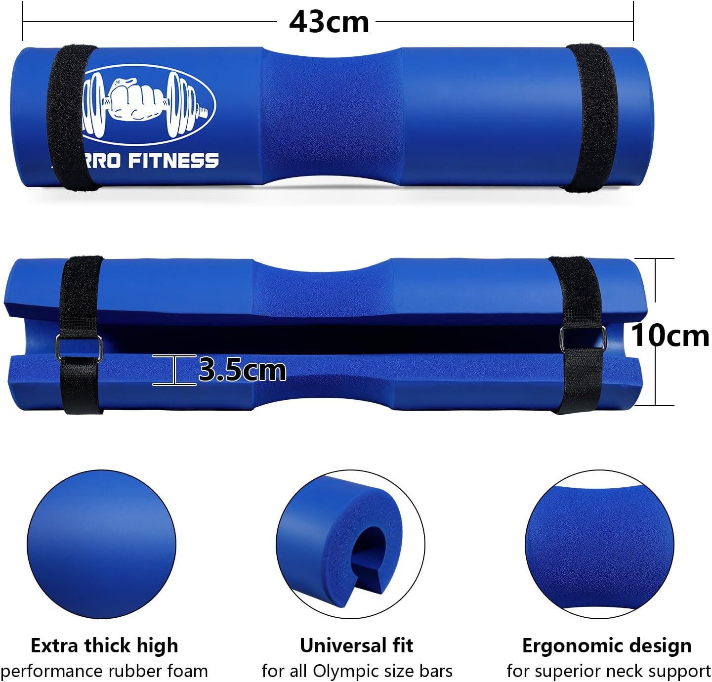 Langhantel Nackenpolster, Blau