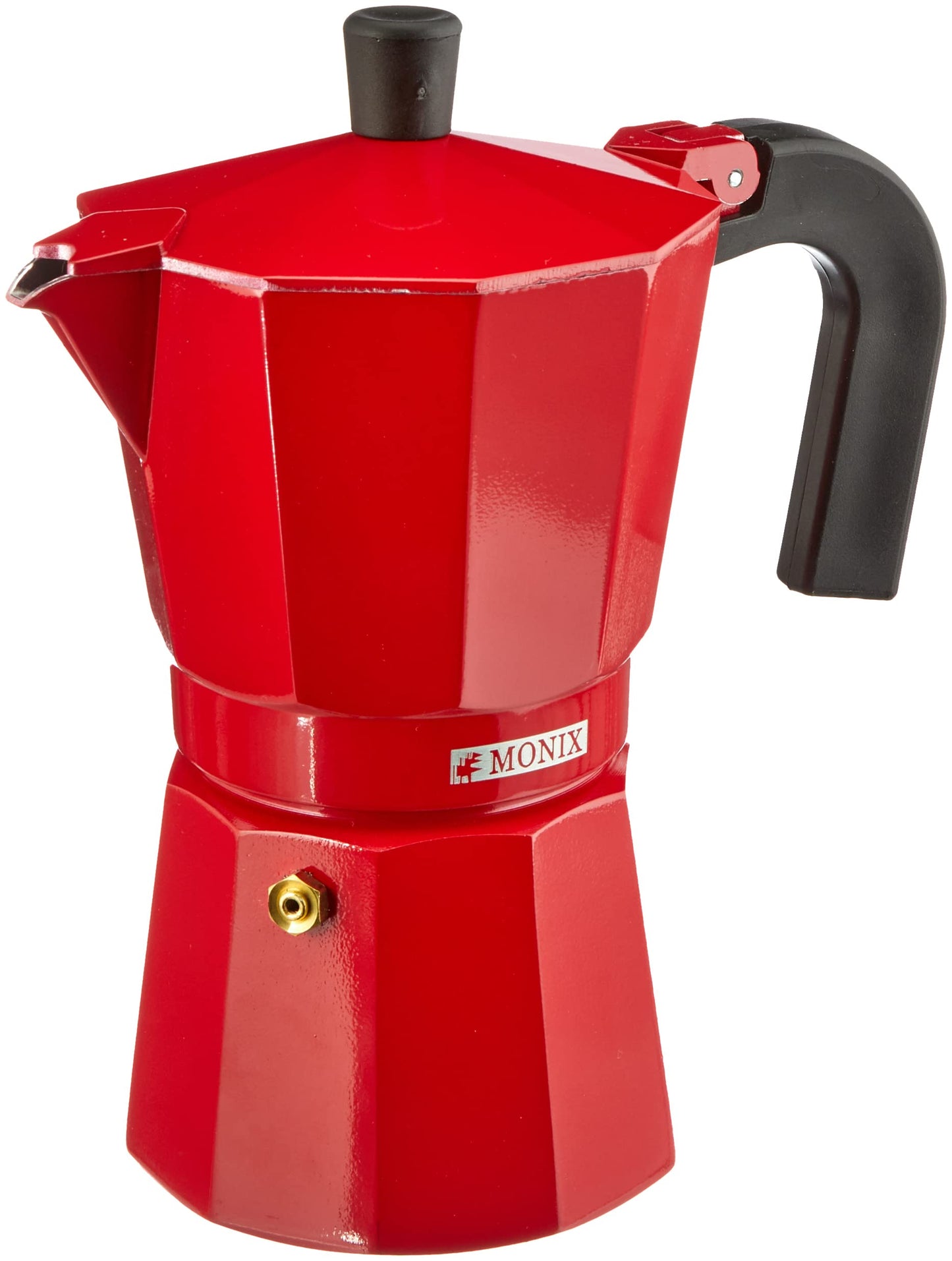 Italienische Kaffeemaschine aus Aluminium, Erdbeer 6 cups Italienische Kaffeemaschine