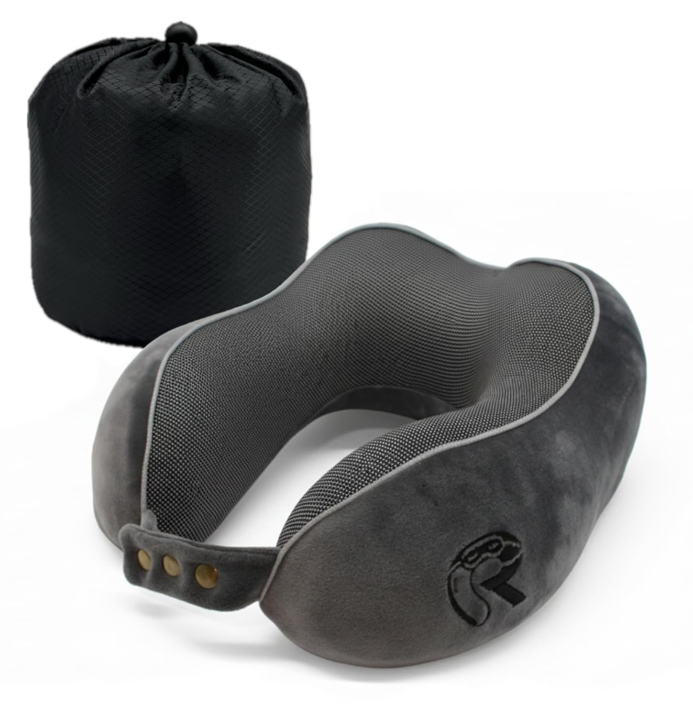 Verstellbares Memory Foam Reisekissen mit 360° Stütze, Raws - Grau