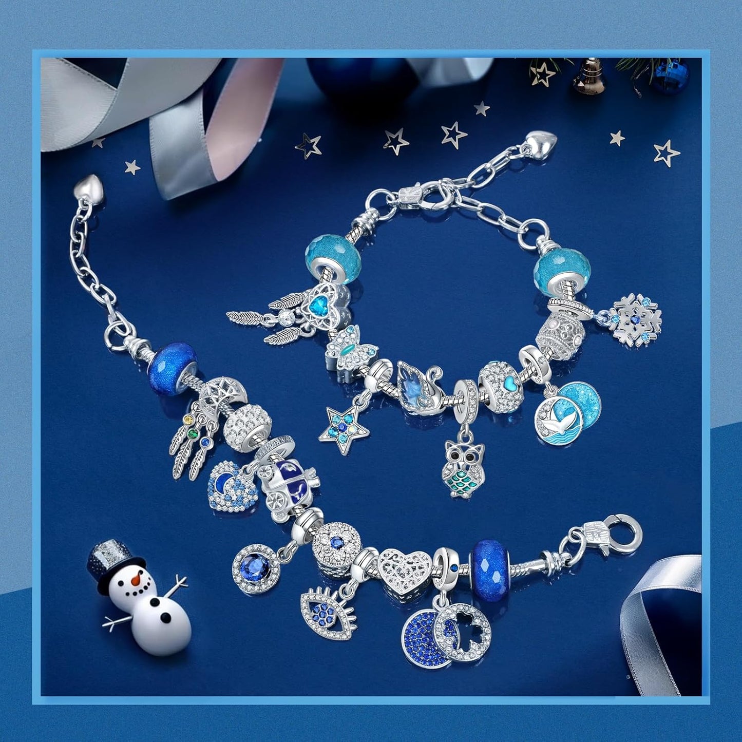 Adventskalender Schmuck-Bastelset, Blau