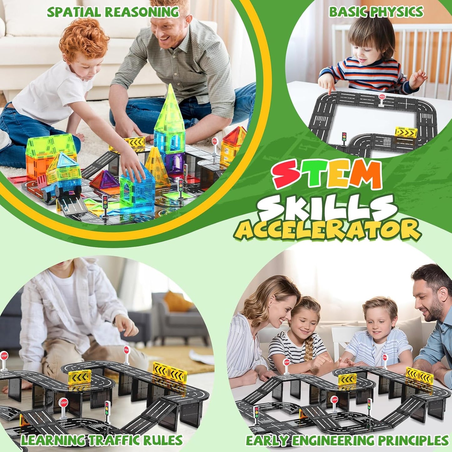 Magnetische Bausteine-Set (24 Stück, STEM), 24 Stück