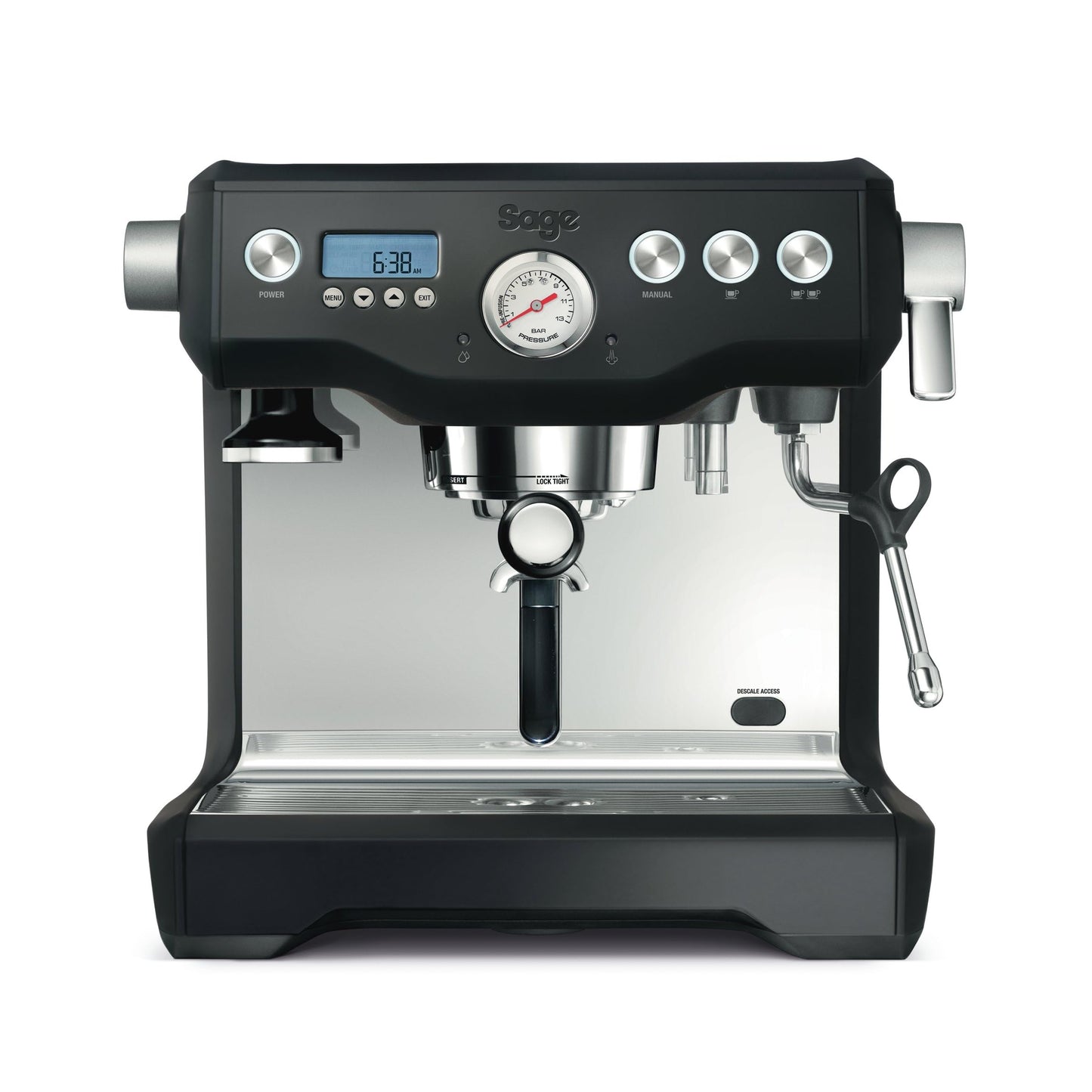 Dual Boiler Kaffeemaschine mit Milchaufschäumer, Schwarzer Trüffel