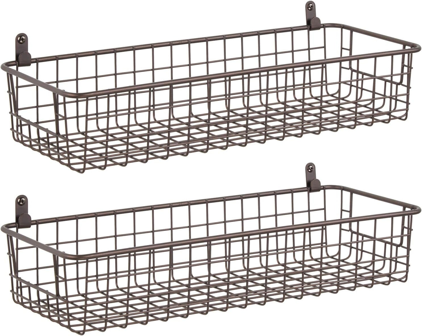 2er-Set Wandregale, Bronzefarben 16 x 6 x 3