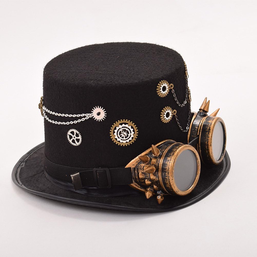 Unisex Steampunk Zylinderhut, M Style-12