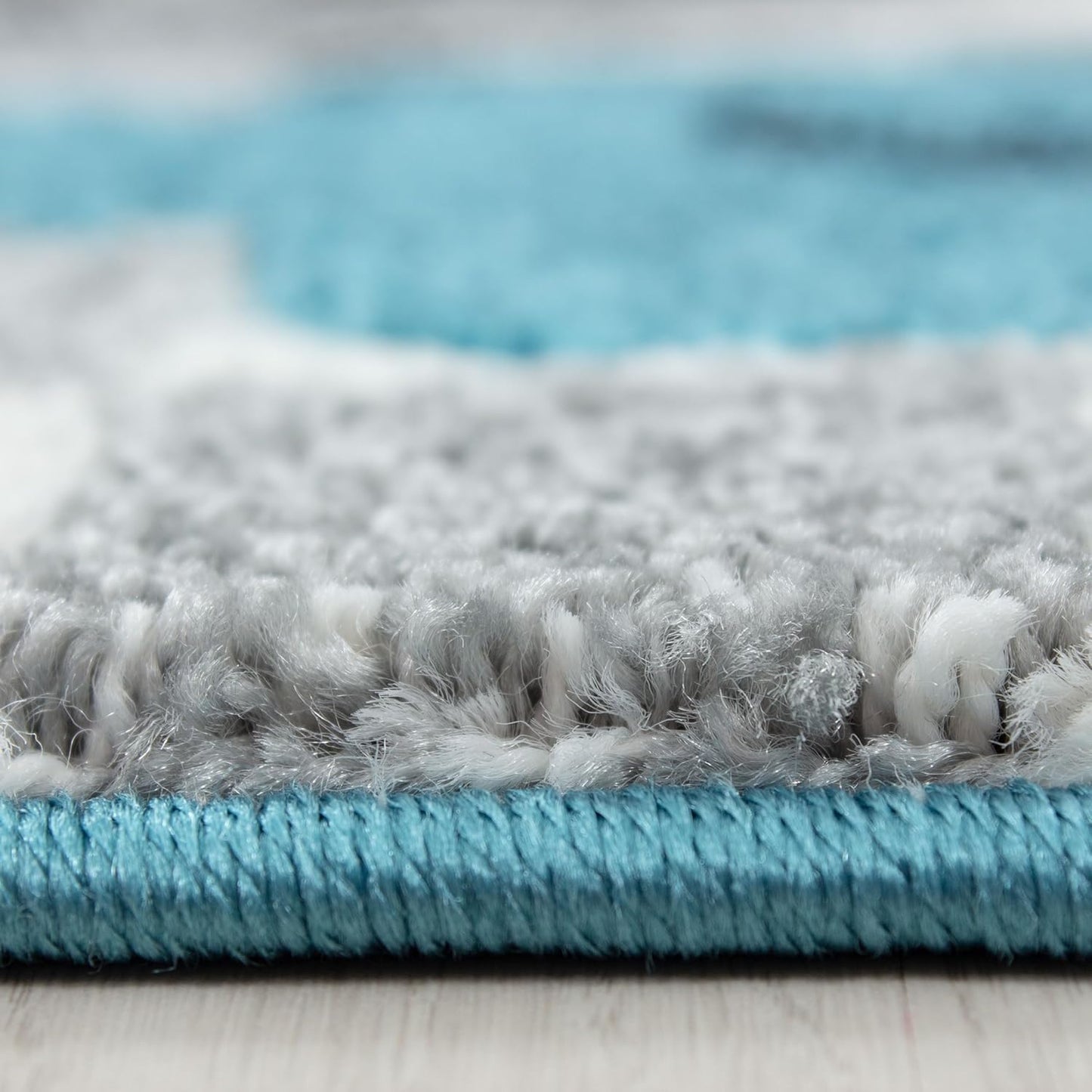 Kinderteppich mit Rennwagen-Muster (120 cm, rund), 120 cm (Rund) Blau-1