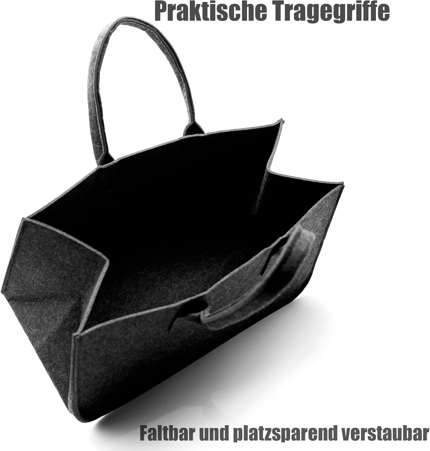 Filztasche für Kaminholz, 3 stück Anthrazit