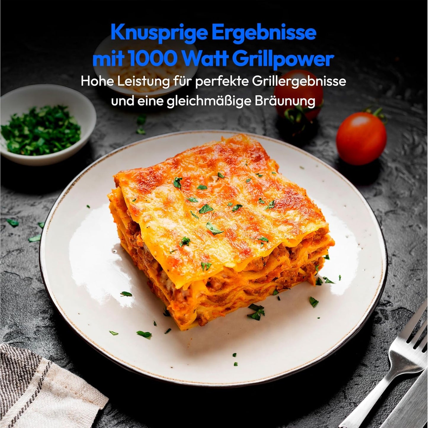 Mikrowelle mit Grill & Heissluftfunktion (23L, 11 Programme), 23 Liter Grill + Heißluft
