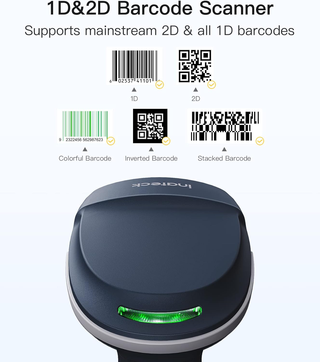 2D Kabelloser Barcode Scanner BCST-54, blau
