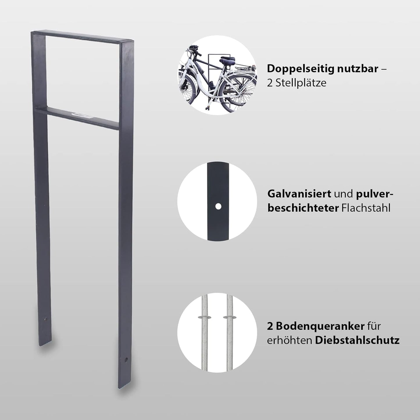 Velo-Anlehnbügel zum Einbetonieren