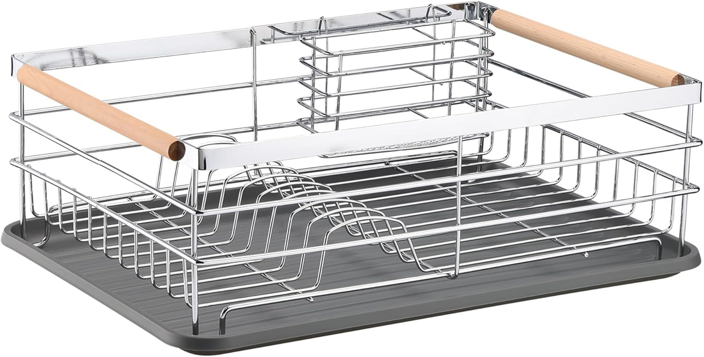 Abtropfgestell für Geschirr und Besteck, Silber