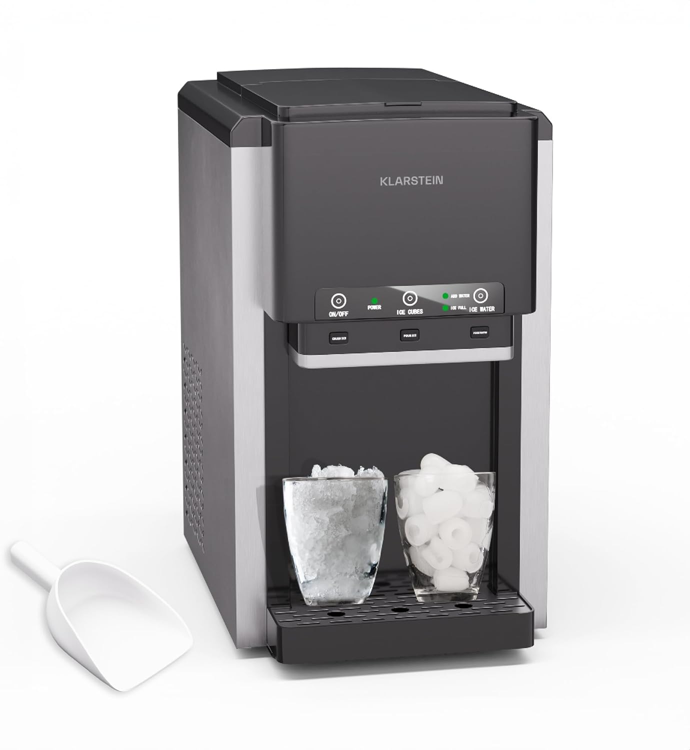 ArcticBlend 3in1 Eiswürfel- und Wasserspender mit Crushed Ice, 3 in1 Crushed Ice Mechanisch Schwarz