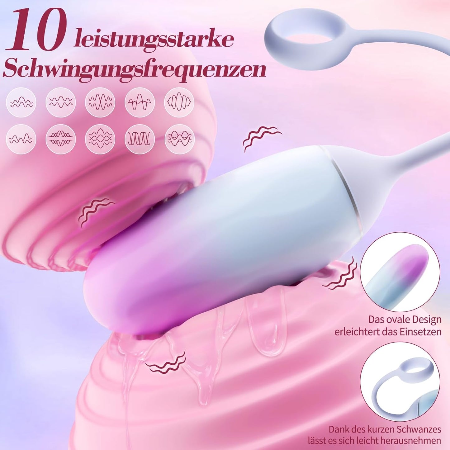 Mini Vibrator mit App-Fernbedienung, 10 Vibrationsmodi