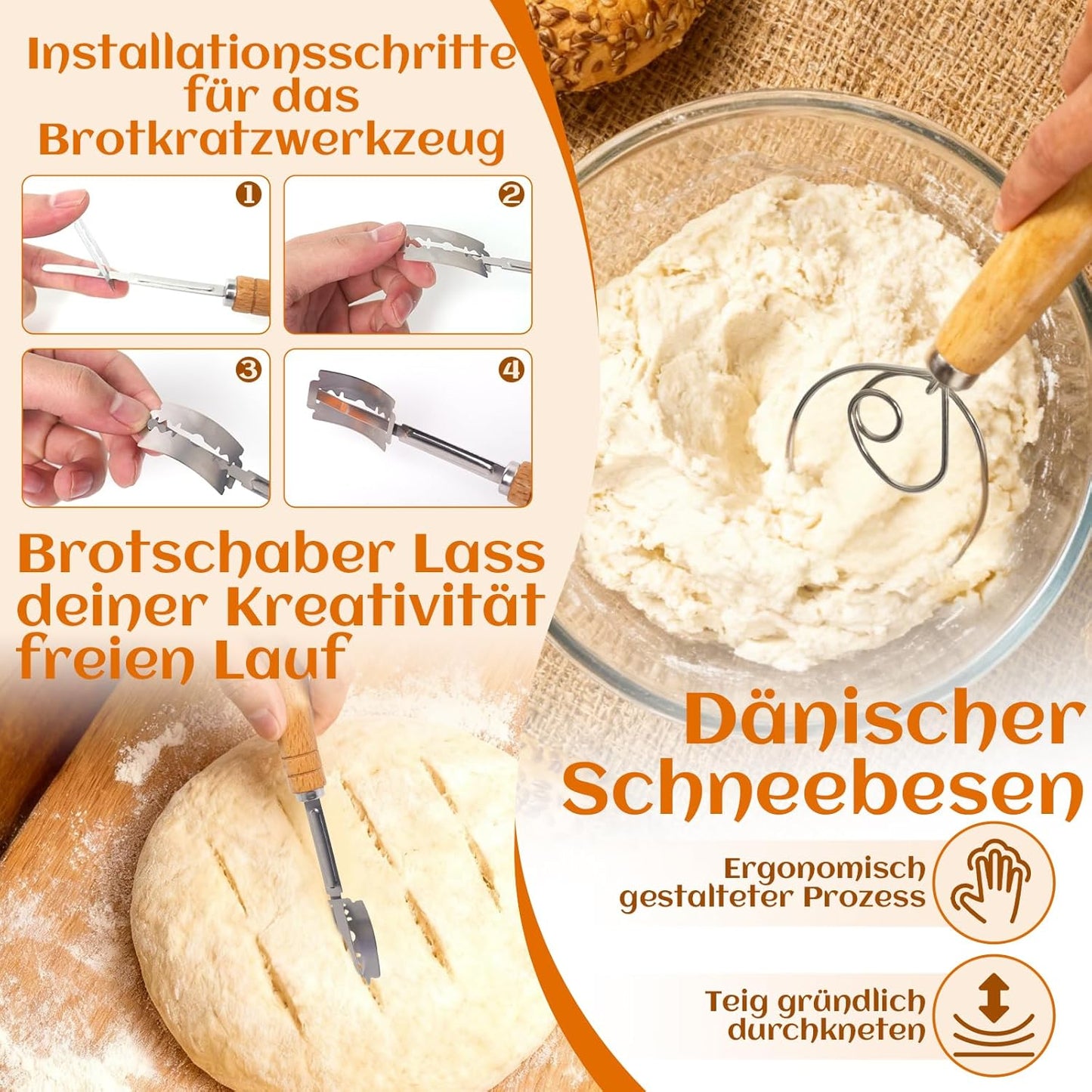 Gärkörbchen Starter-Set für Sauerteigbrot
