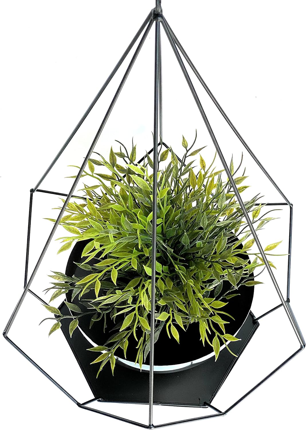 2er-Set Blumenampeln mit Topf im 6-Eck Design