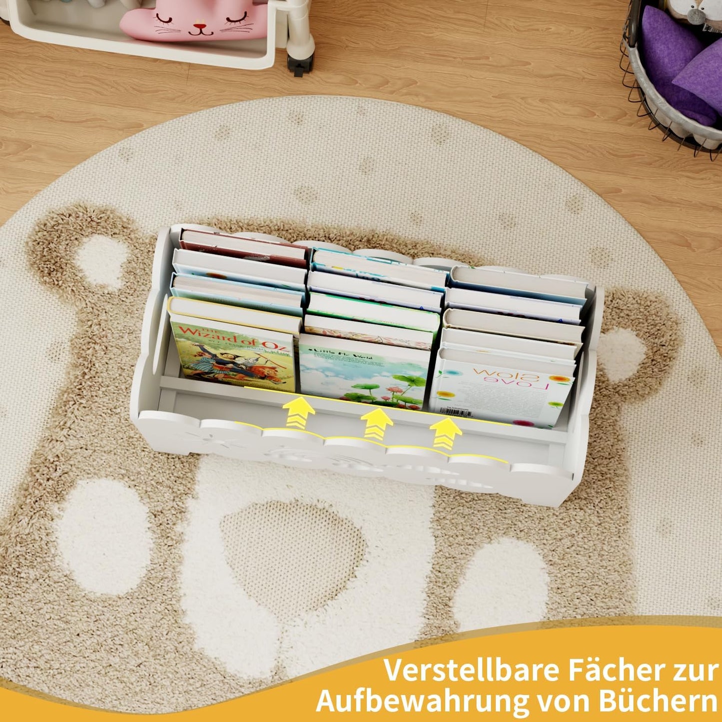 Kinder-Bücherregal, Weiss