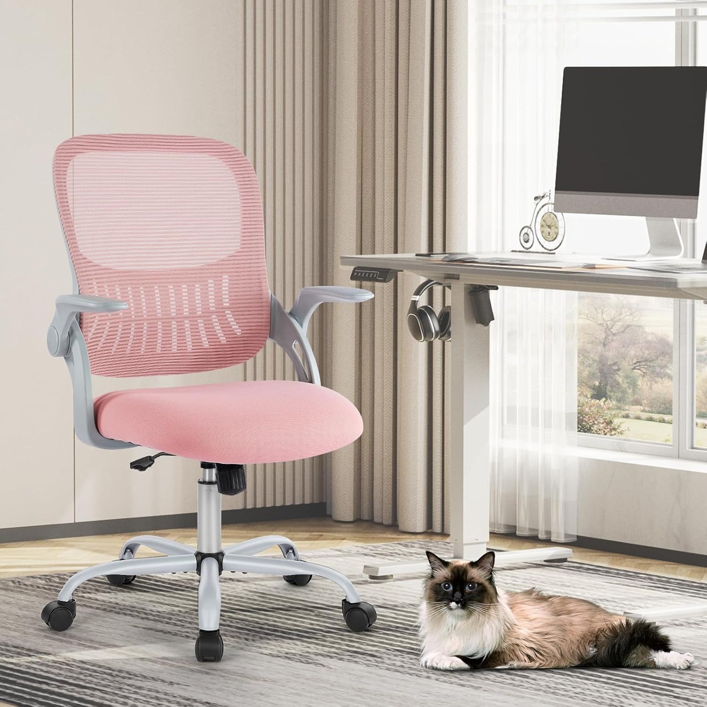Ergonomischer Drehstuhl, Helles Pink