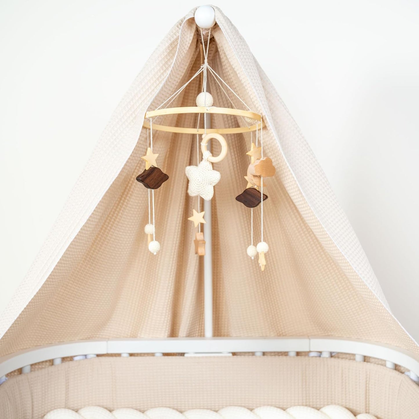 Himmel für Babybett-Mobilehalterung, bis 96 cm Länge, Jadegrün