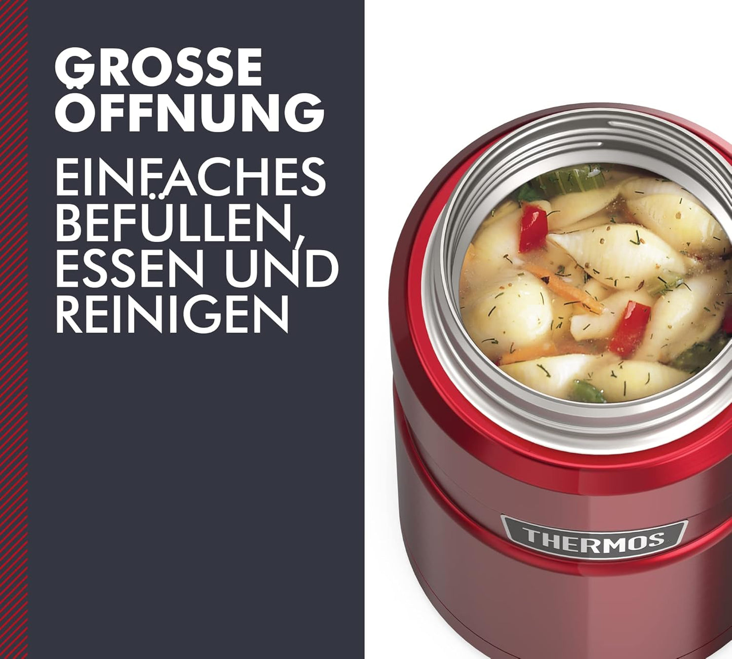 King Essensbehälter 710ml, 0,71 l /  Cranberry Red Polished