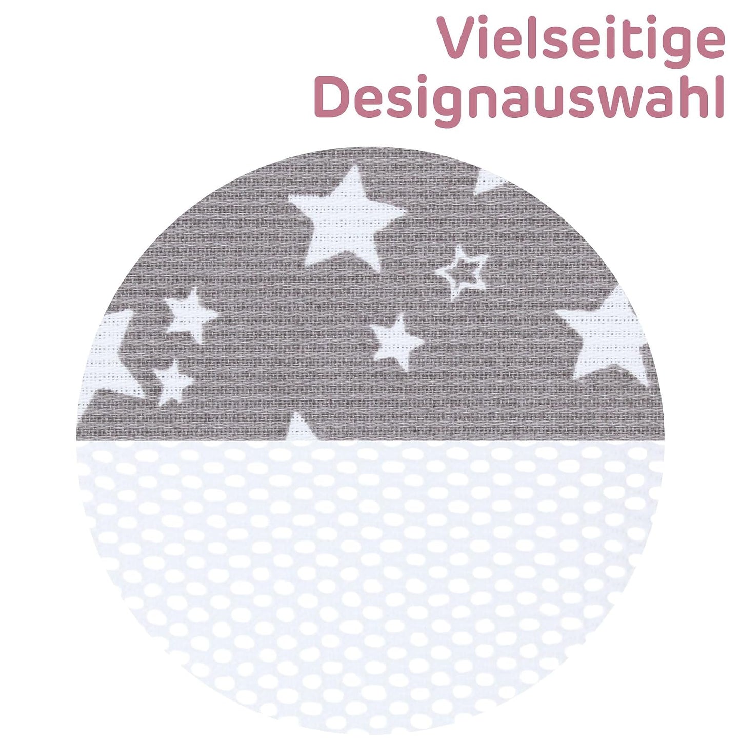 Babynestchen, Taupe Sterne Weiss für Modell Boxspring XXL