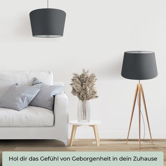 Lampenschirm, Schwarz XL = ØU: 30cm | ØO: 23cm | H: 18cm