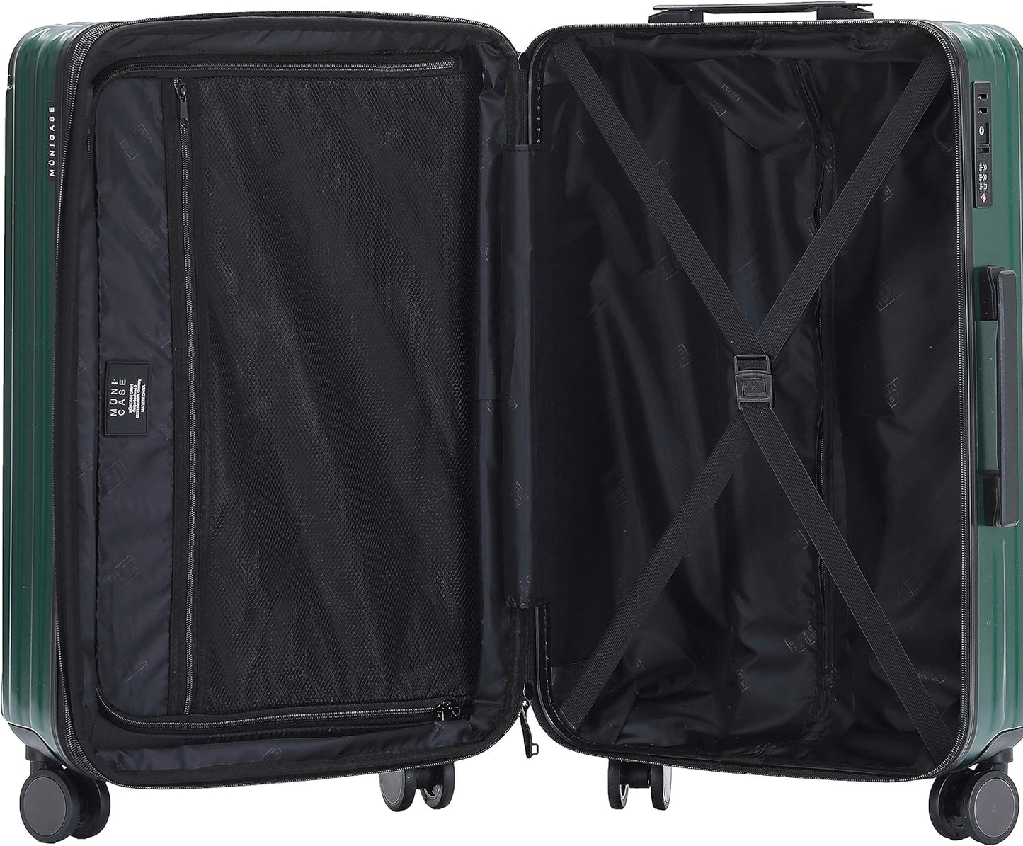 TSA-Schloss Koffer Hardschale Boardcase, Dunkelgreen