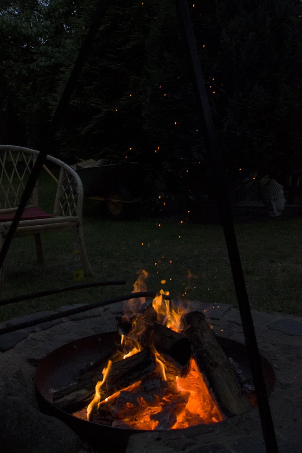 Feuerschale Klöpperboden mit Griffen 80 cm, Klöpperboden Ø80cm