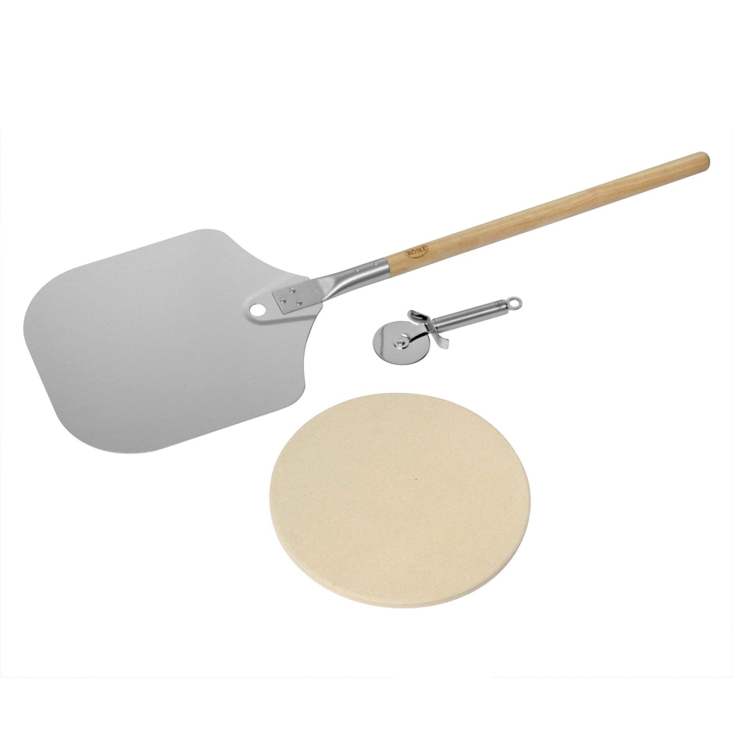 Barbecue Pizza-Set mit Pizzastein und Zubehör, Pizza-Set 3-tlg.