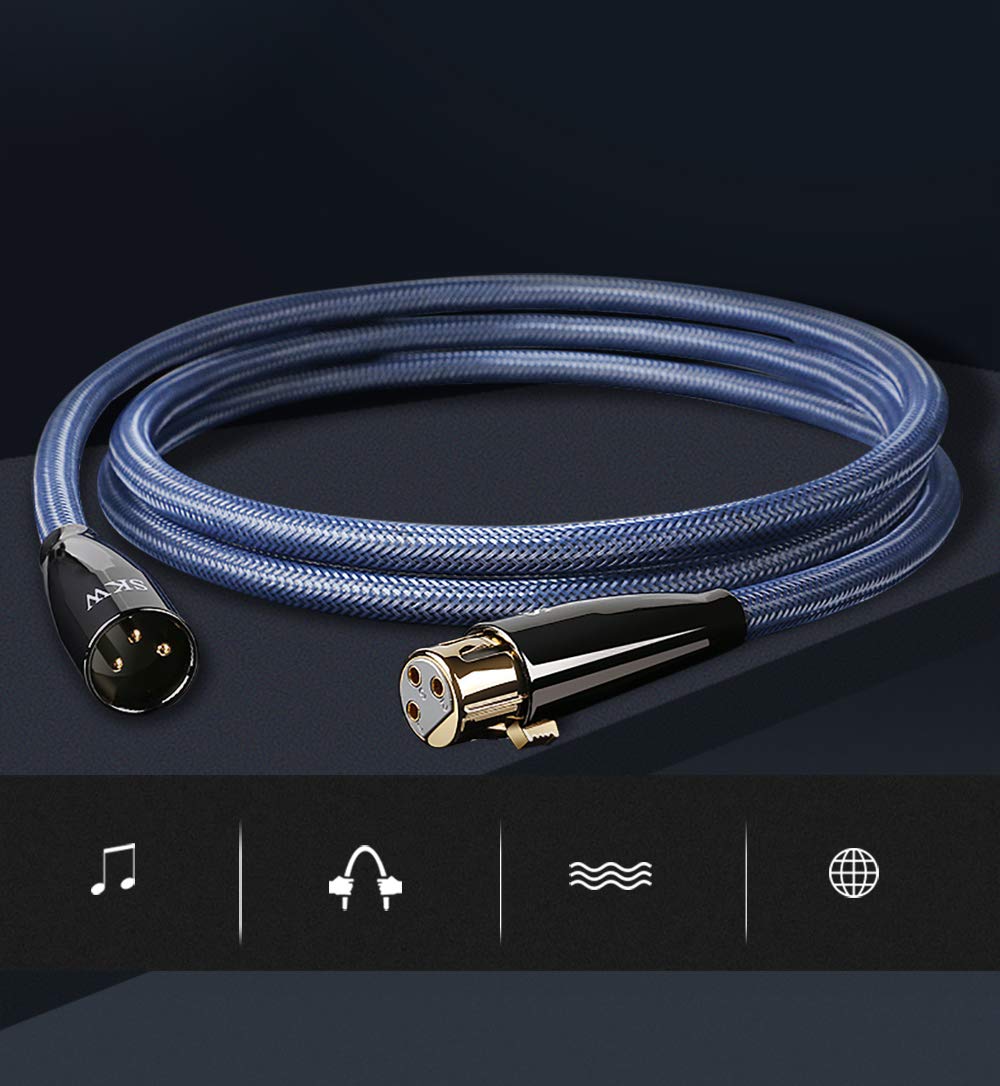 Balanced XLR Mikrofonkabel 3 PIN (1m), 1M OFC XLR cable(1pcs/set)