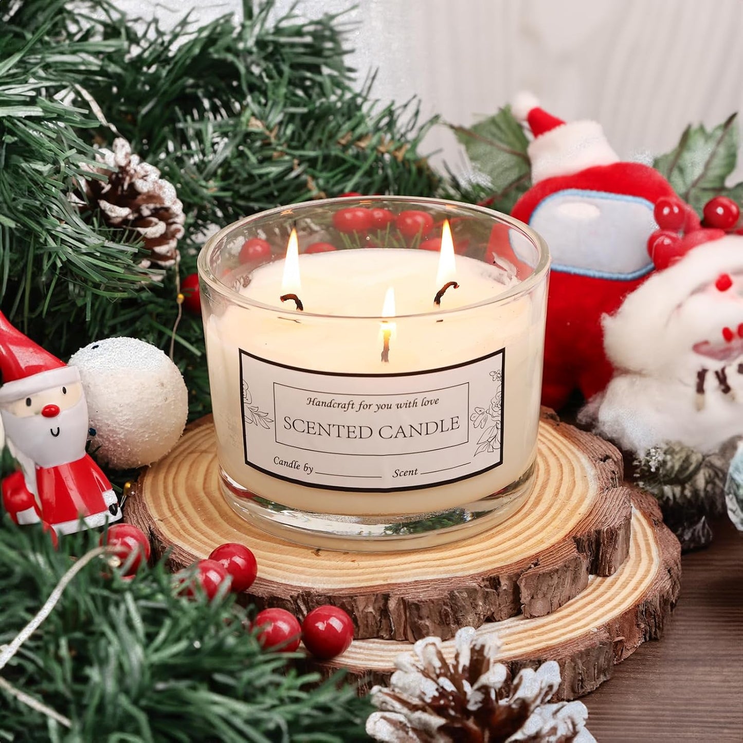 6er-Set Kerzengläser mit Zubehör, Transparent-473 Ml
