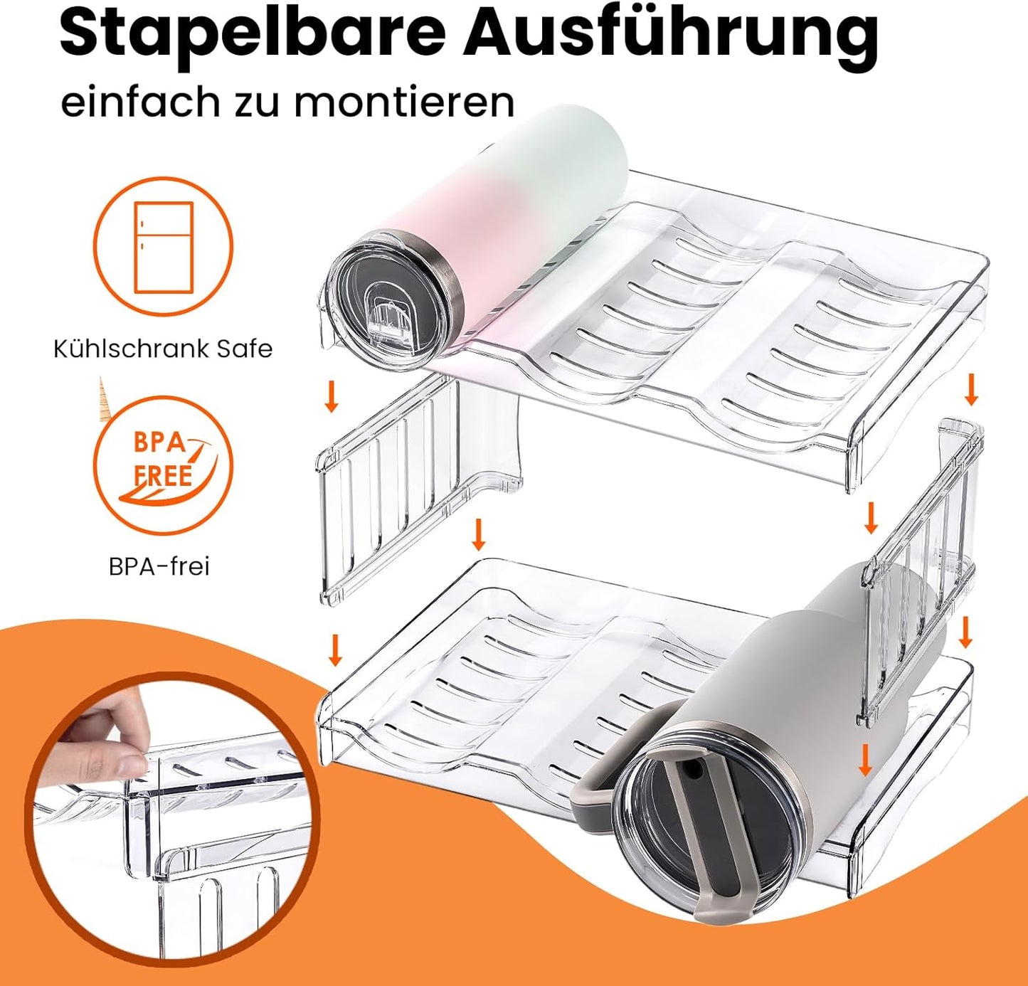 Stapelbares Flaschenregal für 12 Flaschen, 4 Schichten-12 Flaschen
