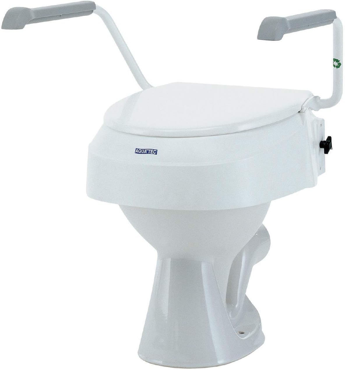 Aquatec 900 Toilettensitzerhöhung mit Armlehnen, Weiss