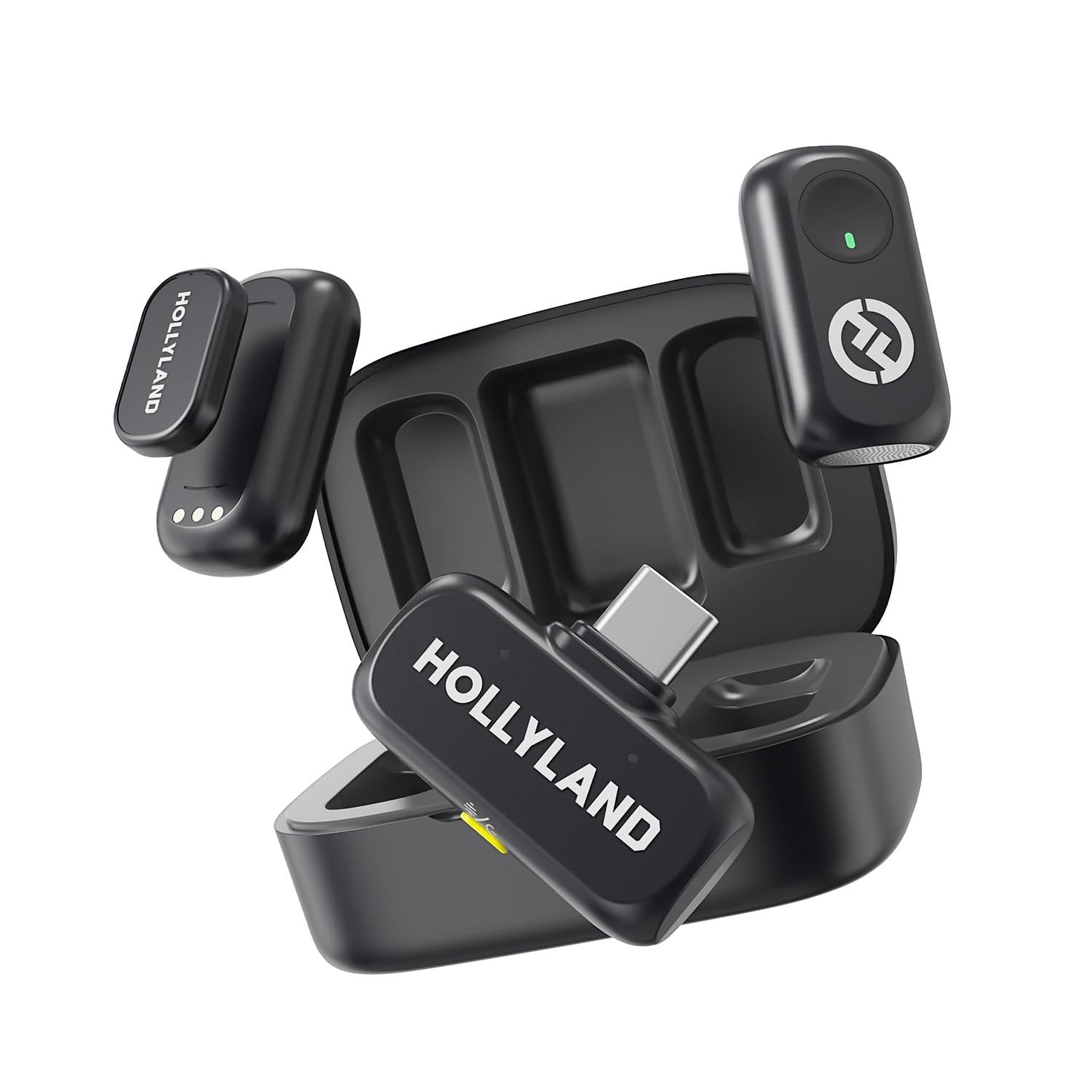Lark A1 Duo Kabelloses Lavalier-Mikrofon, Type-C-Case-Black