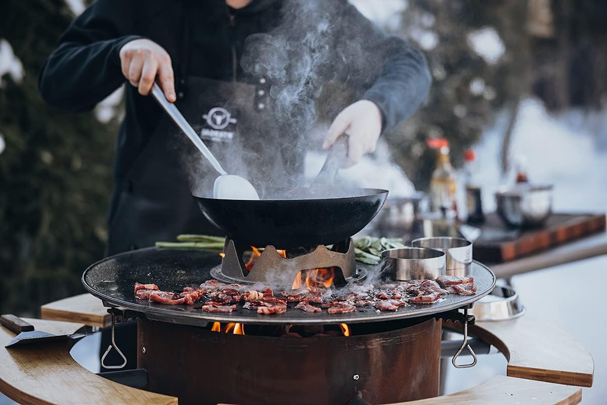 5-teiliges BBQ-Disk Wok-Set mit Wok-Krone
