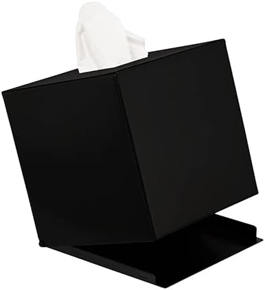 Quadratische Kosmetiktücher-Box, Schwarz