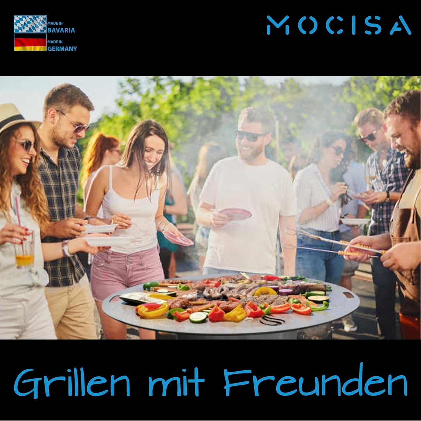 BBQ Feuerplatte, 80 x 80 x 0.5 cm