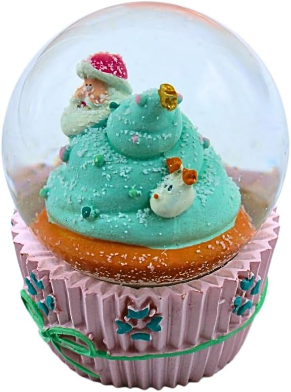 Schneekugel mit Weihnachtsmann & Rentier, Cupcake Wm