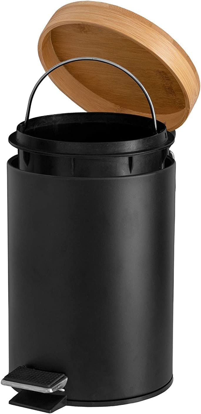 Kosmetikeimer mit Absenkautomatik, Schwarz 3 Liter