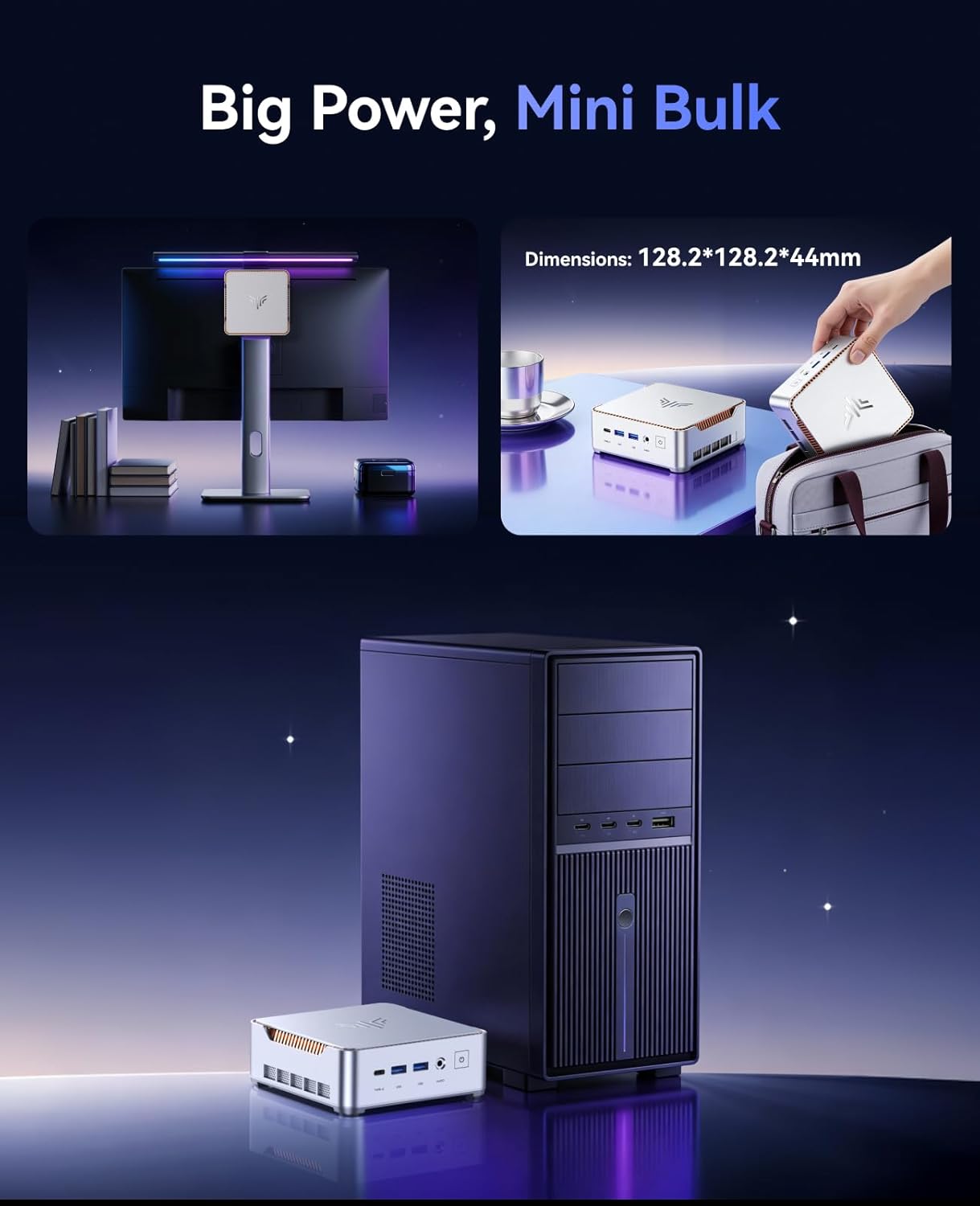 Mini PC Hyper H2 mit Intel Core i5, 4K UHD, WiFi 6