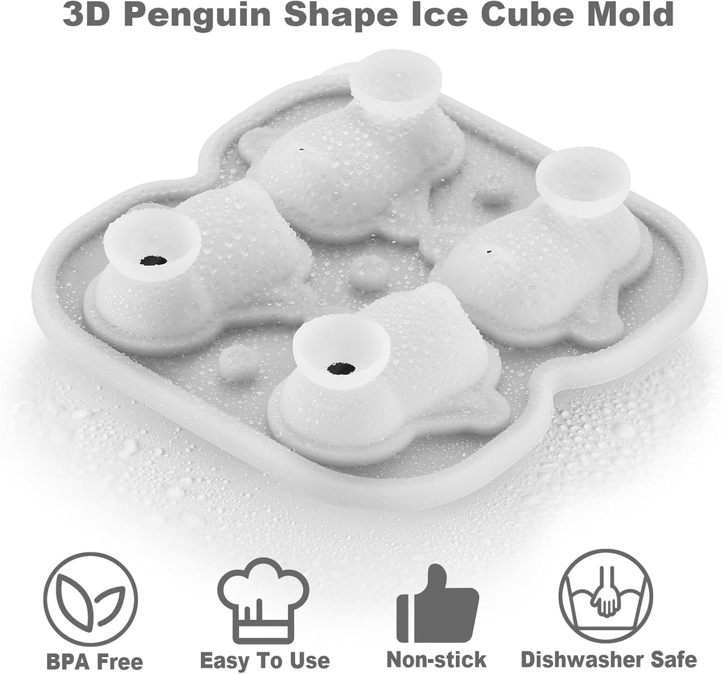3D-Pinguin-Eiswürfelform, Schwarz