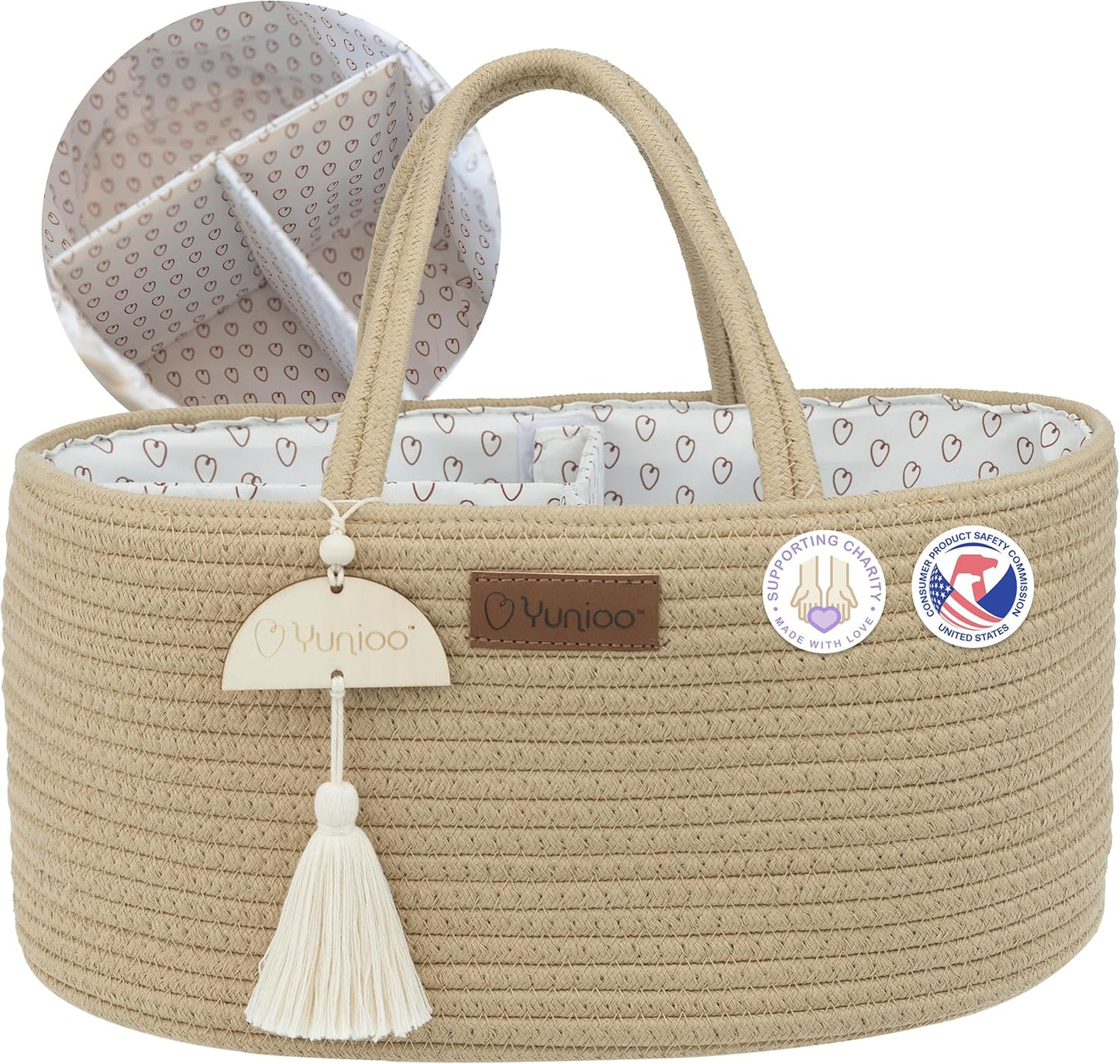 Wickel Organizer für Wickelutensilien, Creme