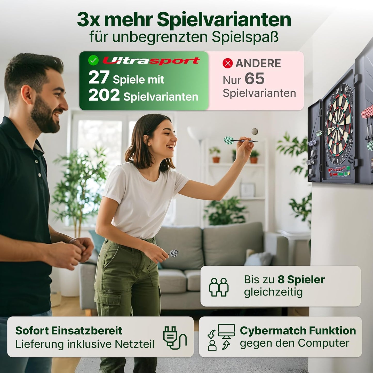 Elektrisches Dartboard, Dartboard mit Türen