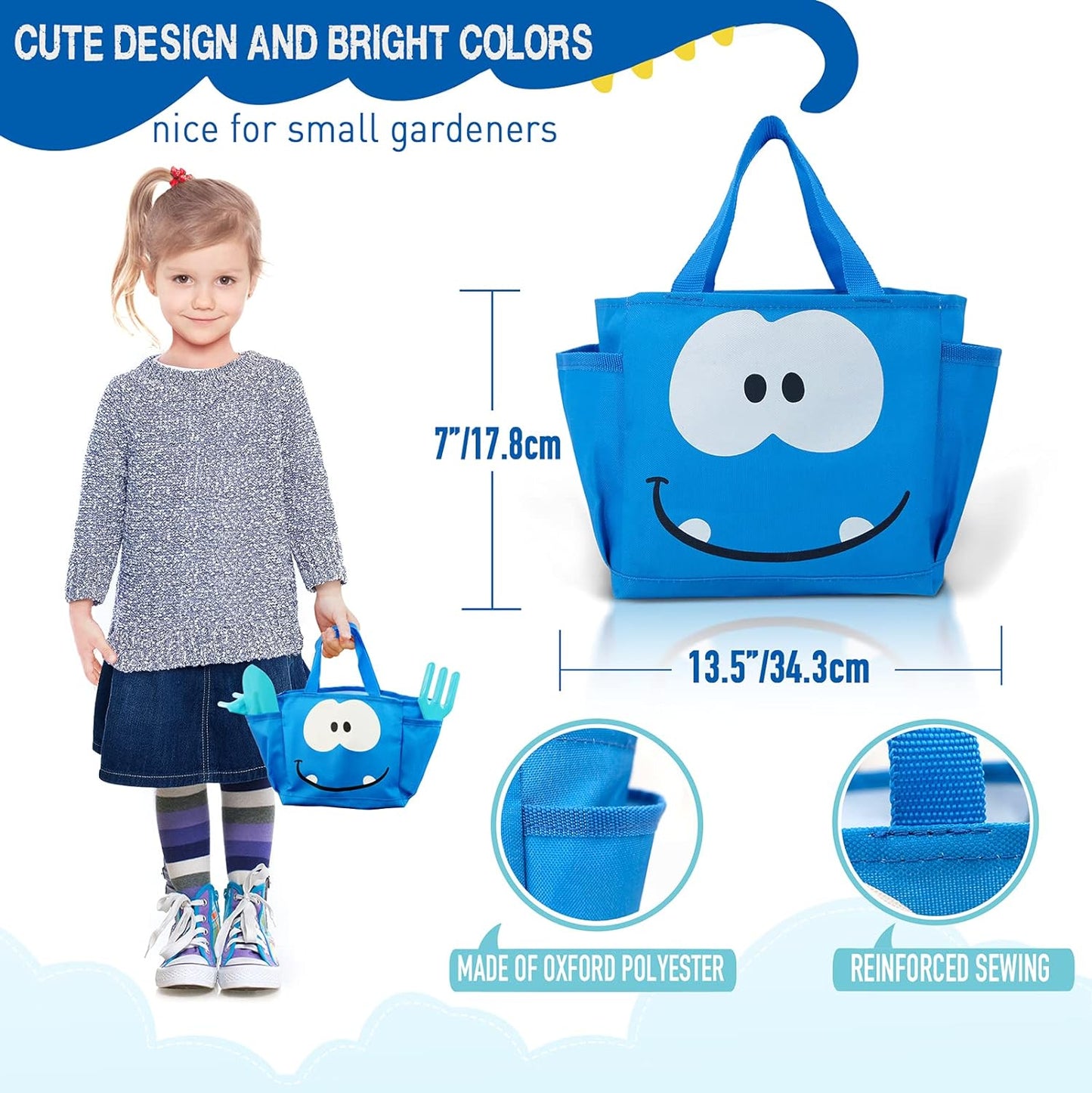 Kinder Gartengeräte Set, 6-teiliges Gartengeräte-Set für Kinder