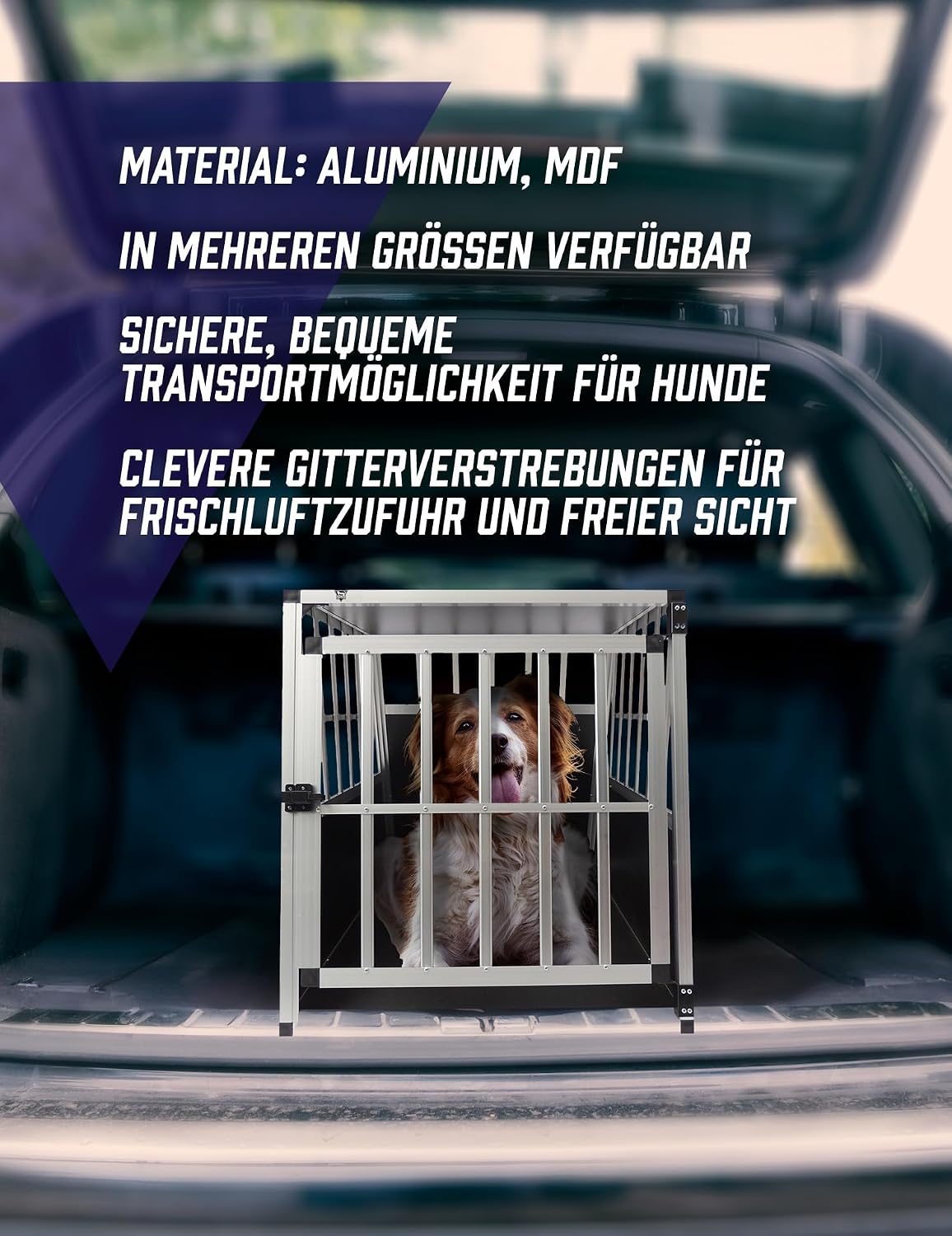 Hunde-Transportkäfig, 91 x 69 x 65 cm